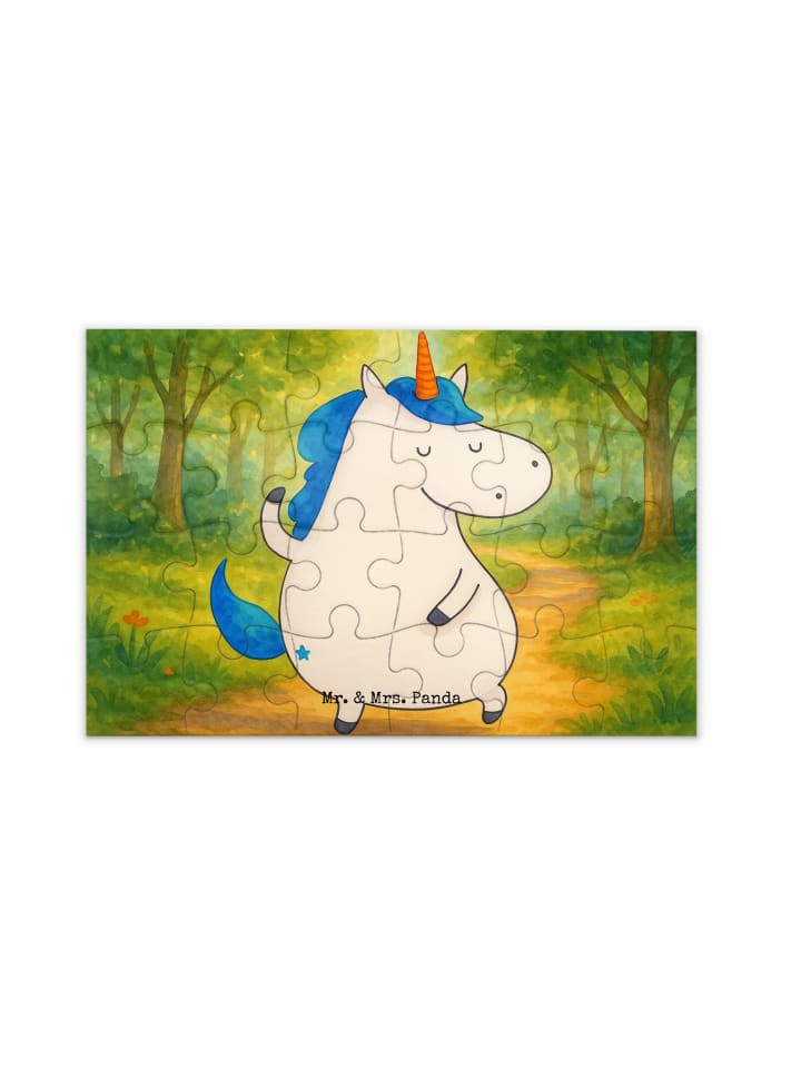 Puzzle Einhorn Mann Design ohne Spruch in Weiß
