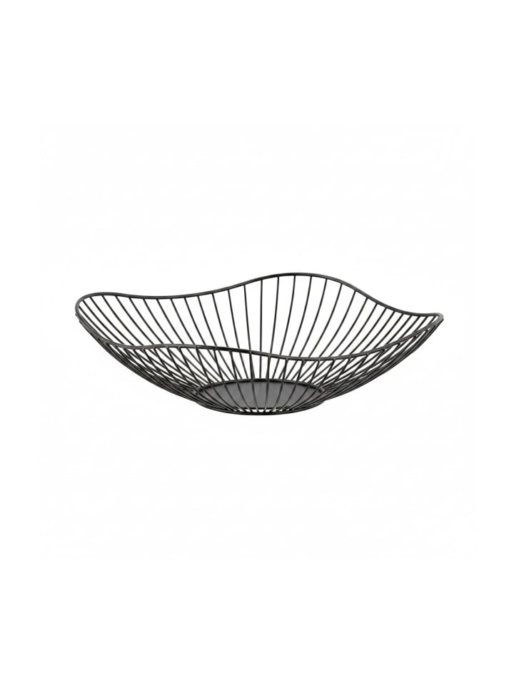 Relaxdays Obstschale in Schwarz - (H)7,5 x Ø 27 cm