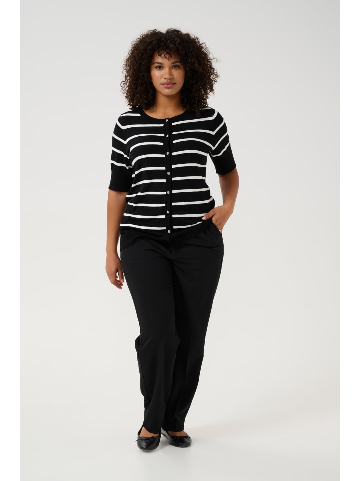 Strickjacke KClizzy Regular fit in Black/Chalk Stripe