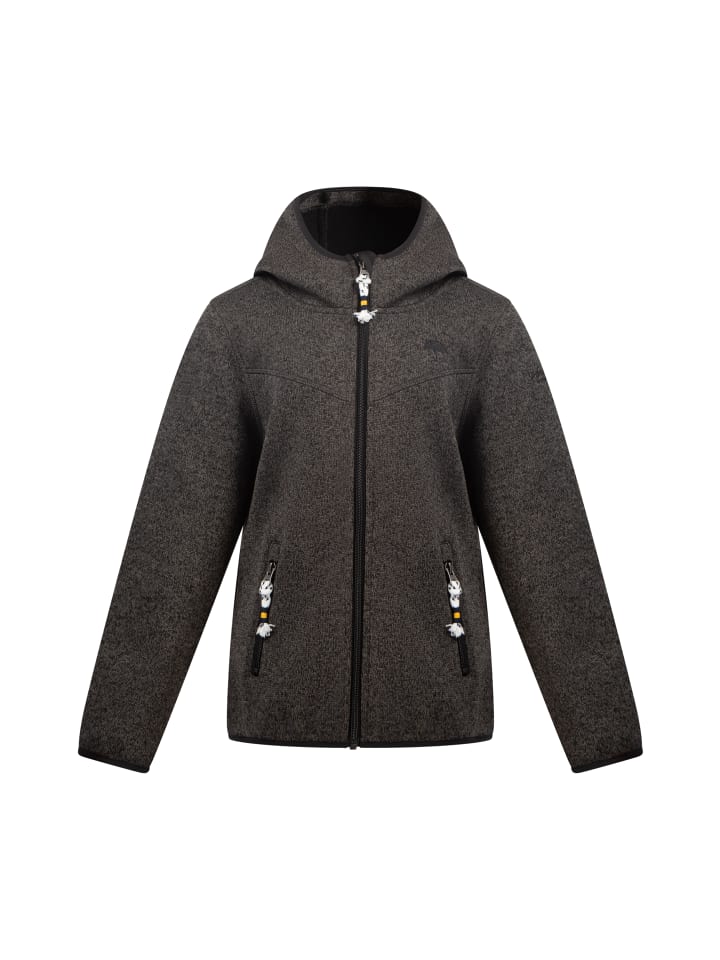 Mädchen (Kids) Strickfleeceblouson Für Mädchen in Grau Melange