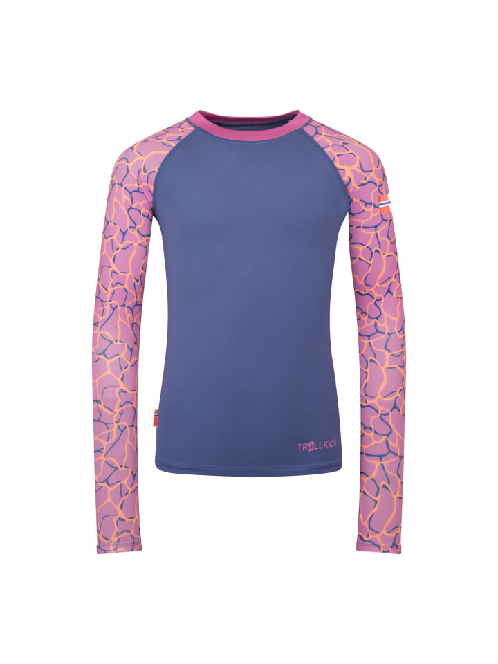 Badeshirt langarm Haukland in violet blue