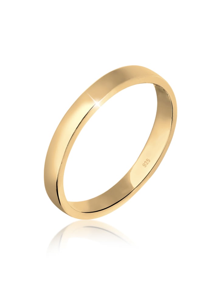 Ring 925 Sterling Silber Ehering in Gold
