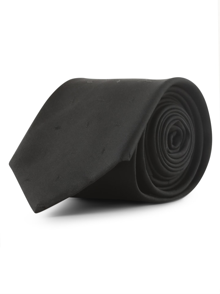 Seidenkrawatte in schwarz - 0001