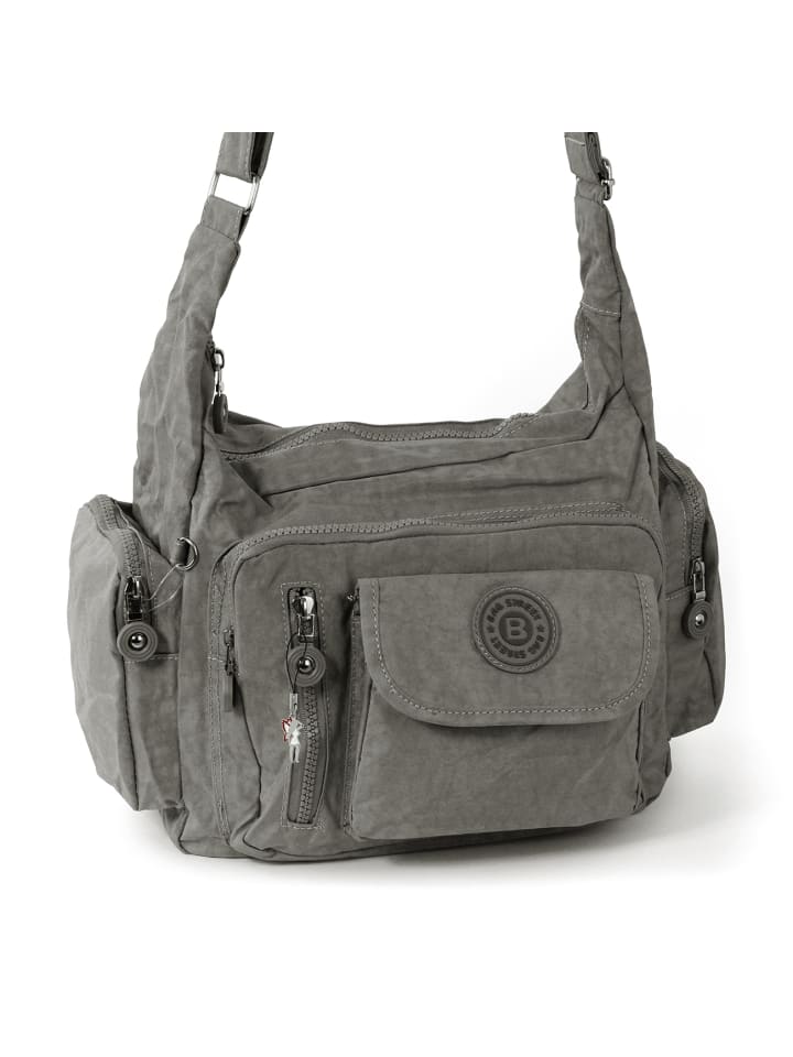 Schultertasche Nylon grau ca. 30cm