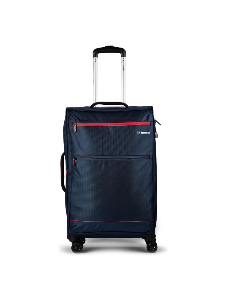 5825 4 Rollen Trolley M 67 cm mit Dehnfalte blau