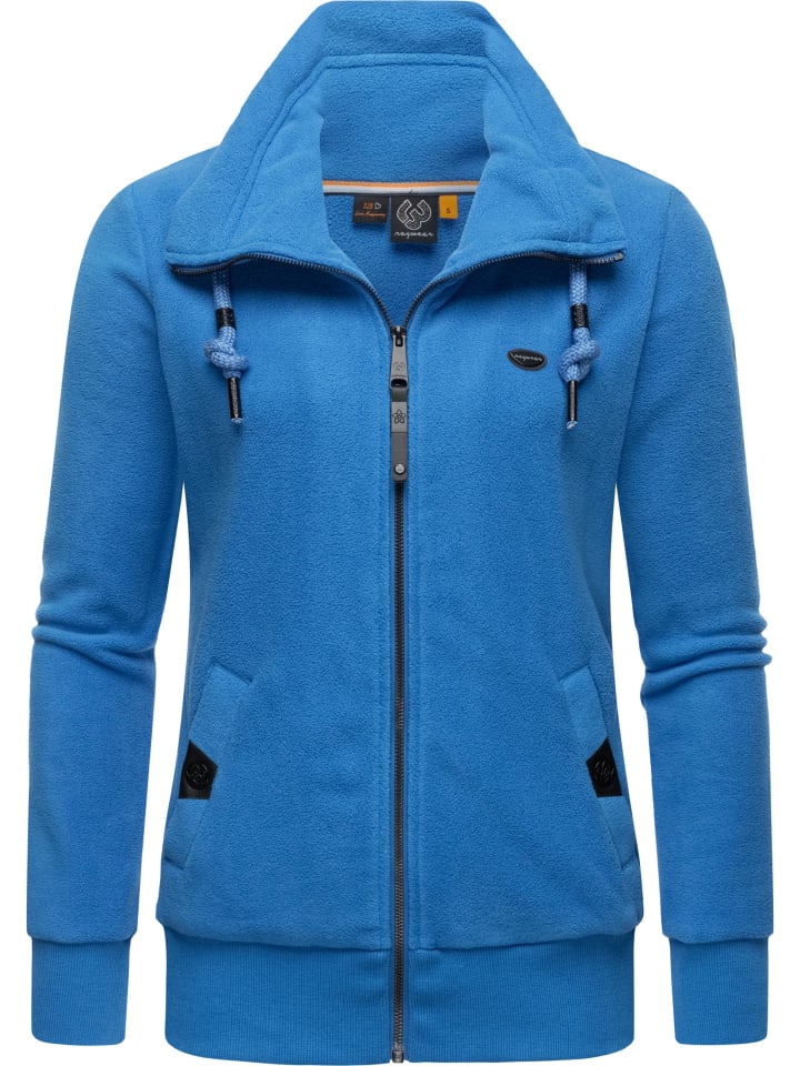 Kapuzensweatjacke Rylie Fleece Zip Solid in Blue