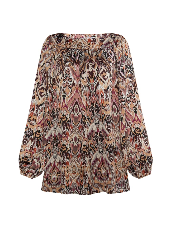 Damen Bluse in Braun Mehrfarbig