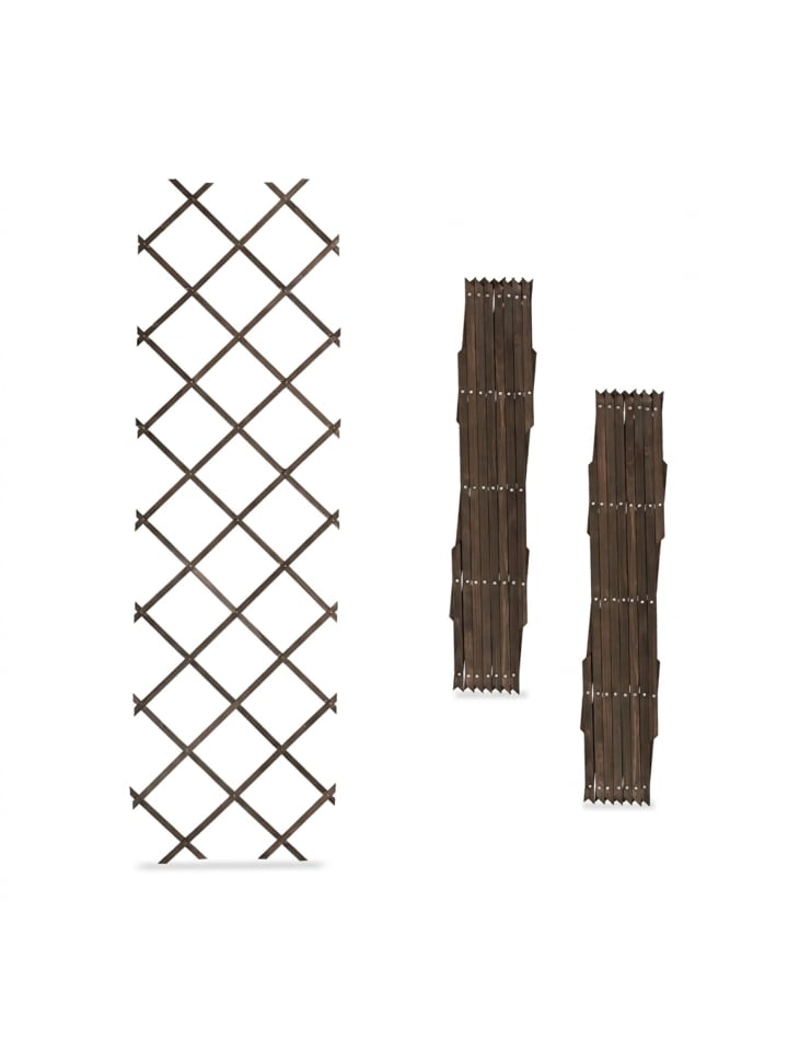 3 x Rankgitter in Braun - (B)60 x (H)180 cm