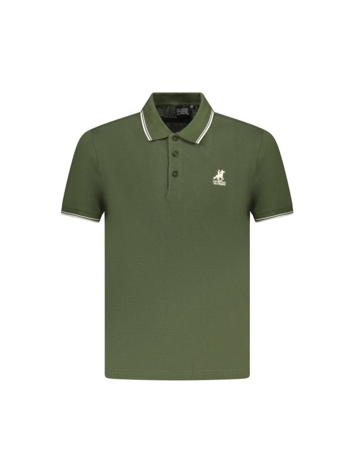 Grün Baumwolle Herren Polo Hemd