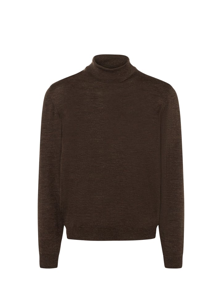 Pullover Rollkragen Superwash Classic Fit in Raw umbra