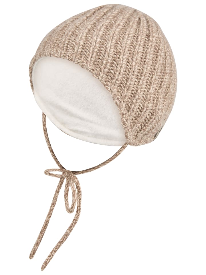 Strickmütze Lambswool in mittelbraun