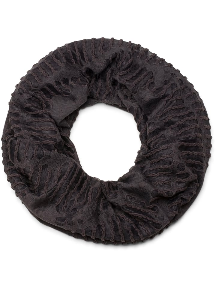 Loop Schal in Anthrazit-Schwarz