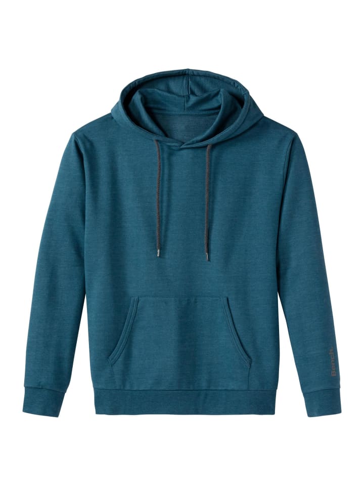Hoodie in petrol-meliert