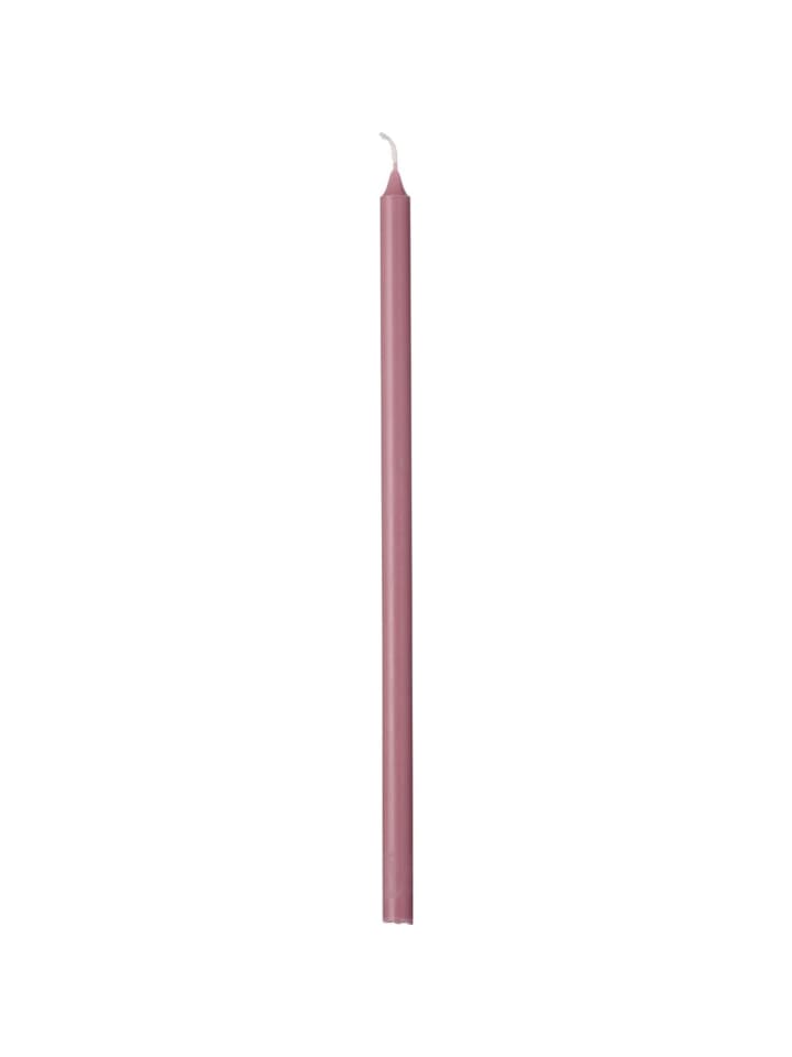 Dünne hohe Kerze 30 cm aus Ø 1,3 cm in malva