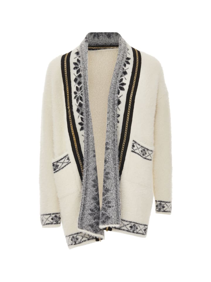 Damen Strickjacke in Wollweiss