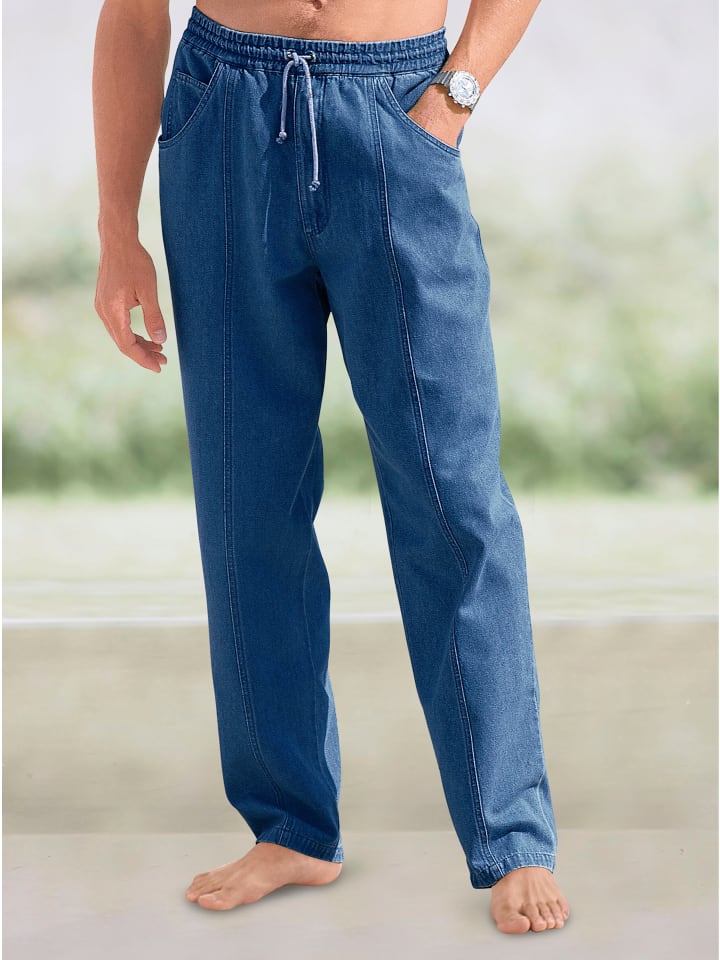 Schlupfjeans in blue-stone-washed