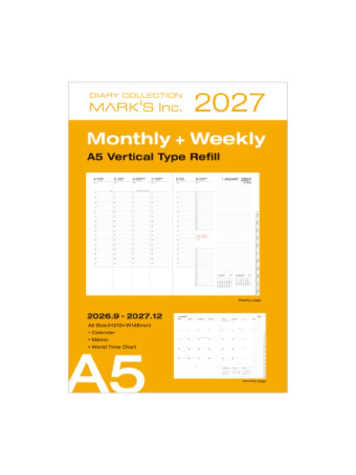 Kalender - Mark's Refill, 2026/2027 Diary A5