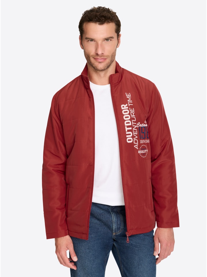 Steppjacke in kirsche-bedruckt
