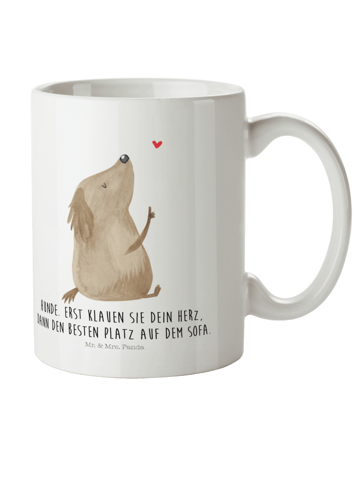 Kinderpott Hund Liebe mit Spruch in Weiß