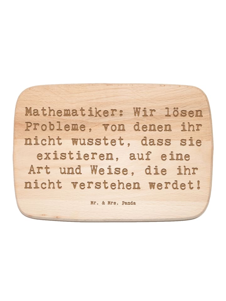 Frühstücksbrett Holz Spruch Mathematiker Magie ... in Transparent
