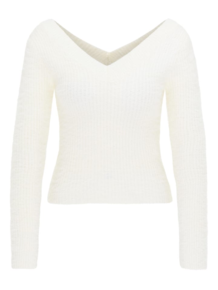 Damen Pullover in Wollweiss
