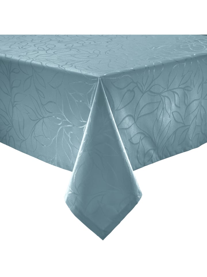Jacquard, Baumwollmischung Outdoor-Tischdecke Terrassa in eisblau