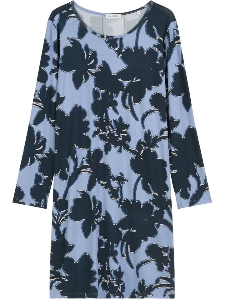 Nachthemd Mix N Match Cotton Modal in country blue/dark navy print