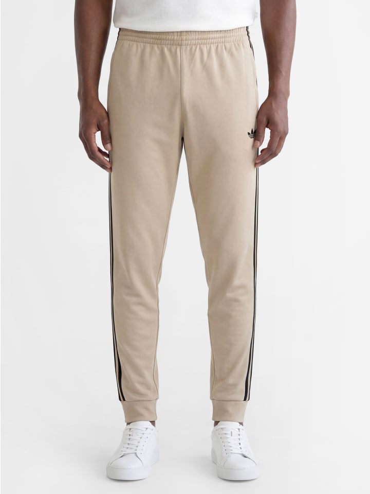 Hose in beige schwarz