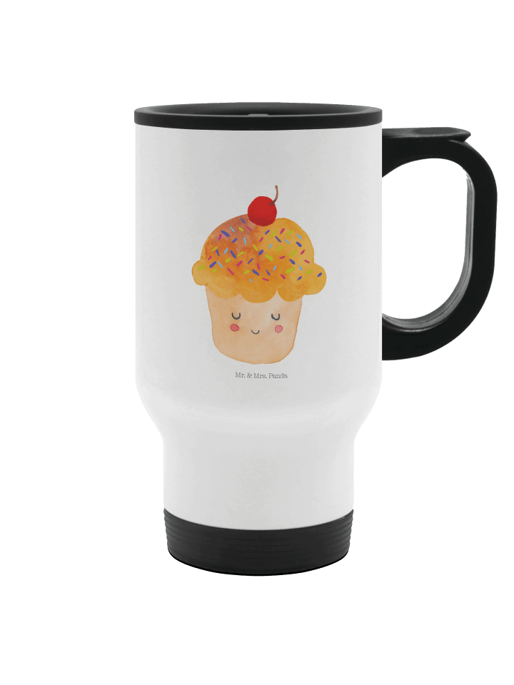 Thermotasse Cupcake ohne Spruch in Weiß