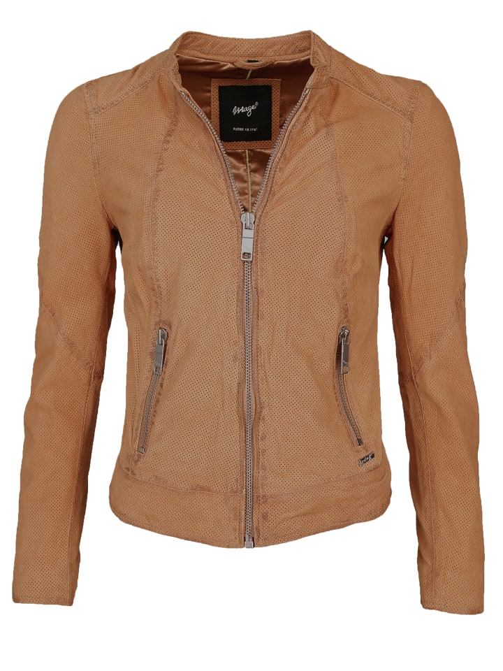 Lederjacke Mabel in cognac
