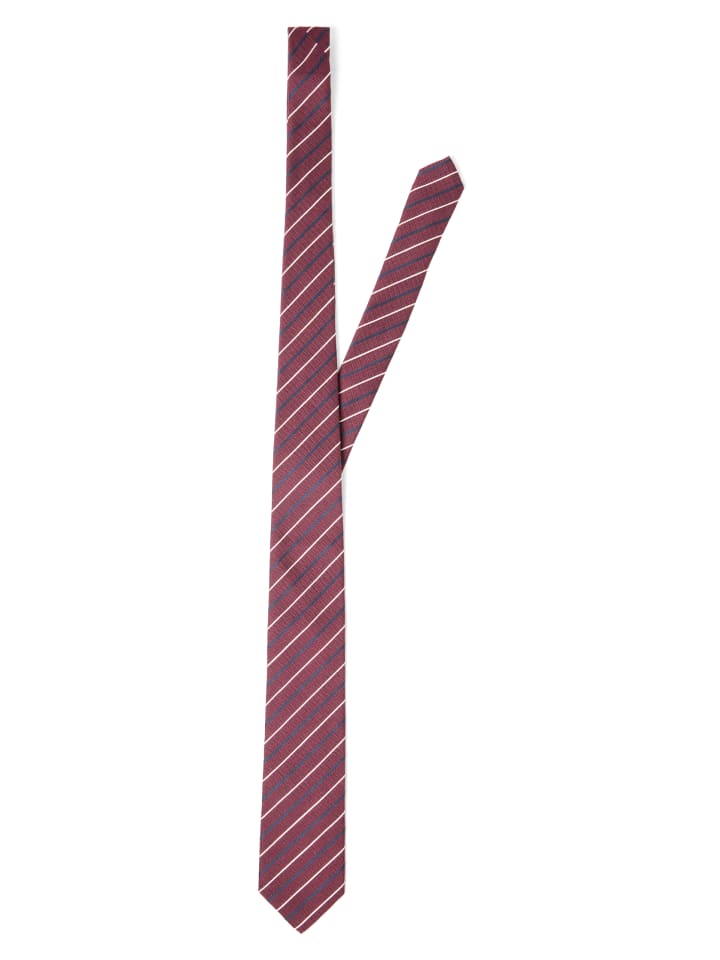 Krawatte in bordeaux marine - 0001