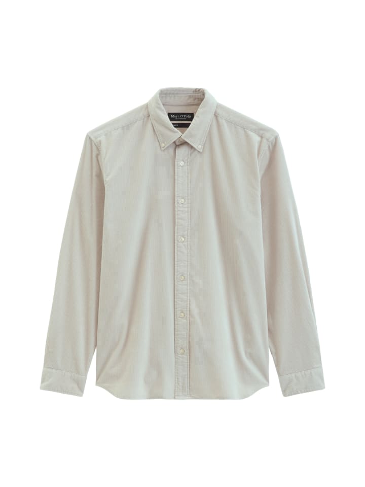 Cord-Hemd regular in Linen Beige
