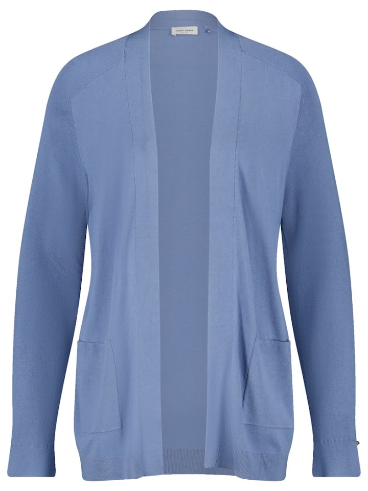 Gerry Weber Offener Cardigan aus Feinstrick in Blau günstig kaufen