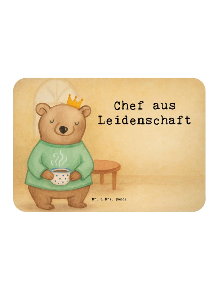 Magnet Chef Leidenschaft Design mit Spruch in Weiß