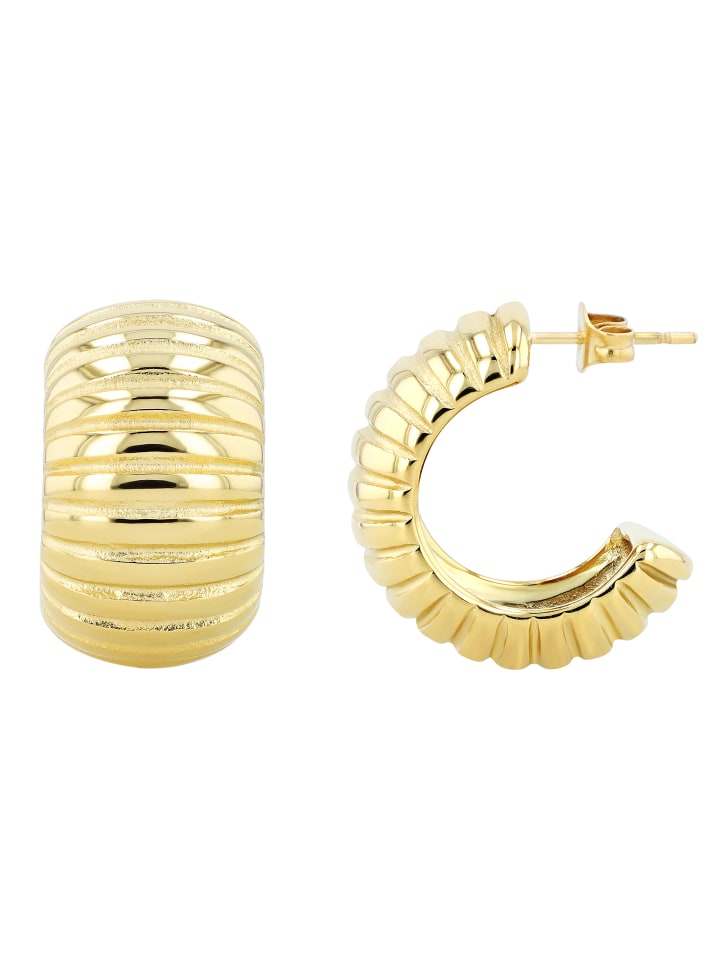 Damen Ohrringe – Creole aus Edelstahl in gold
