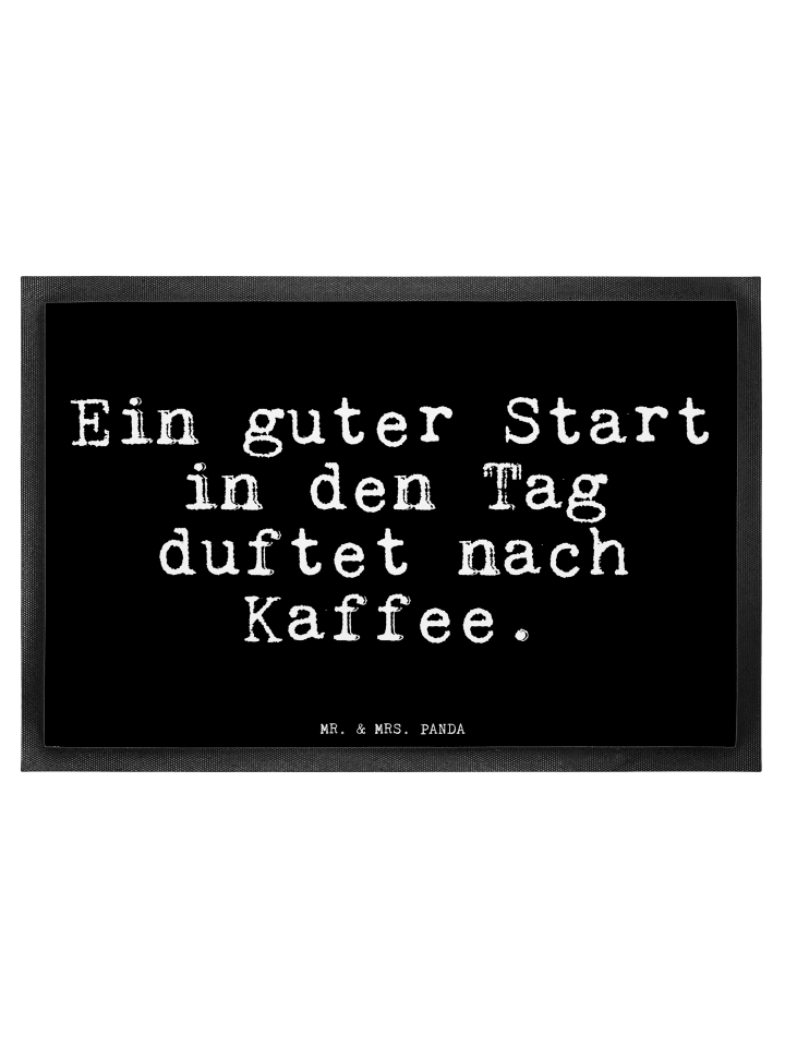 Fußabtreter Ein guter Start in... mit Spruch in Schwarz