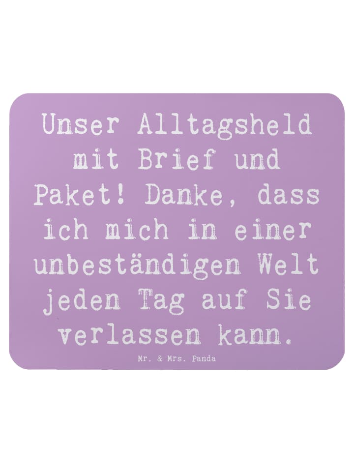 Mouse Pad Spruch Briefe & Pakete mit Spruch in Lavendeltraum