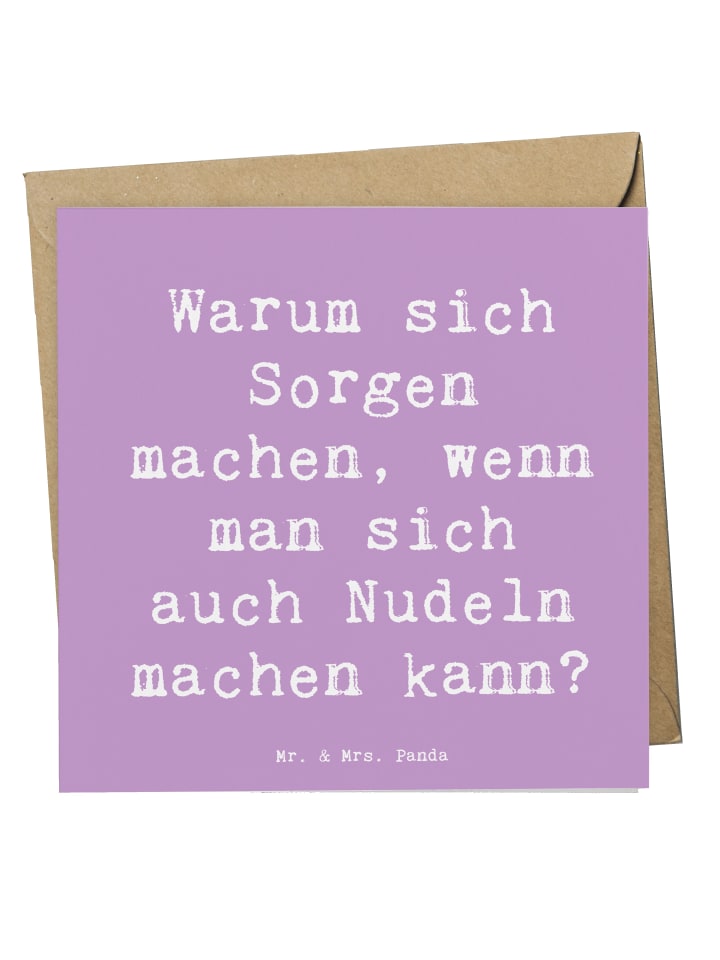Grußkarte Spruch Gelassenheit in Krisen mit Spruch in Lavendeltraum
