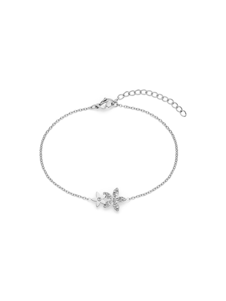 Armband The new Glitter Flower in silber