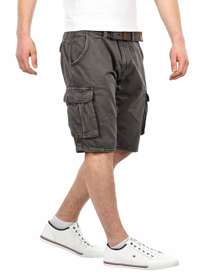 Indicode InMonroe Herren Shorts Bermudas B699 in Grau