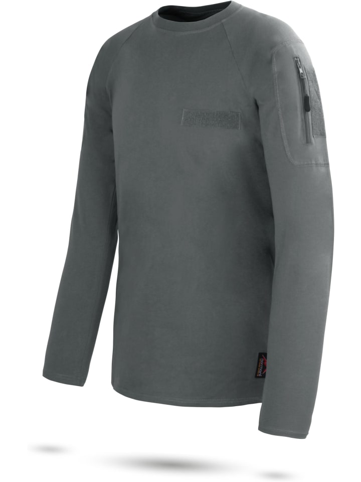 Herren Langarmshirt Major in Grau