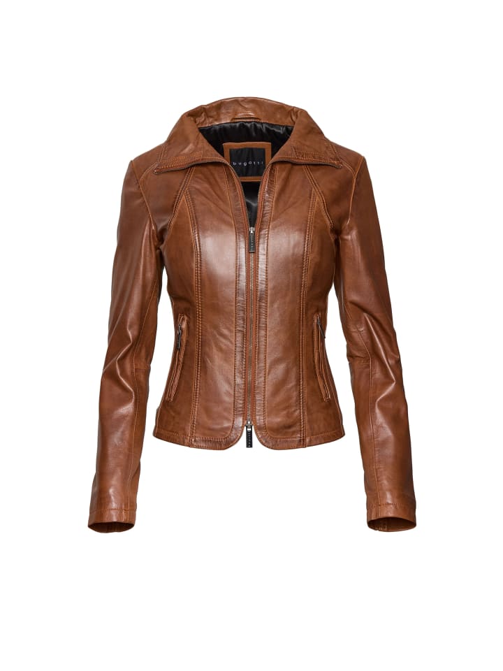 Lederjacke in cognac