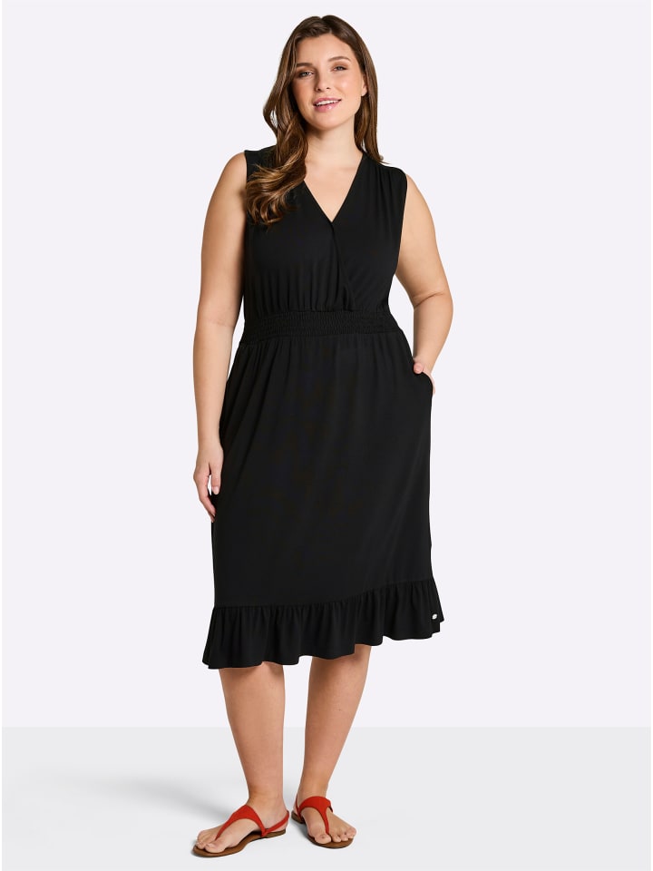 Jersey-Kleid in schwarz