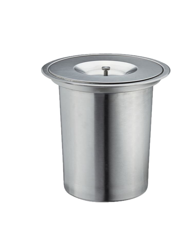 Mülleimer für Arbeitsplatte in Silber - 8l Volumen
