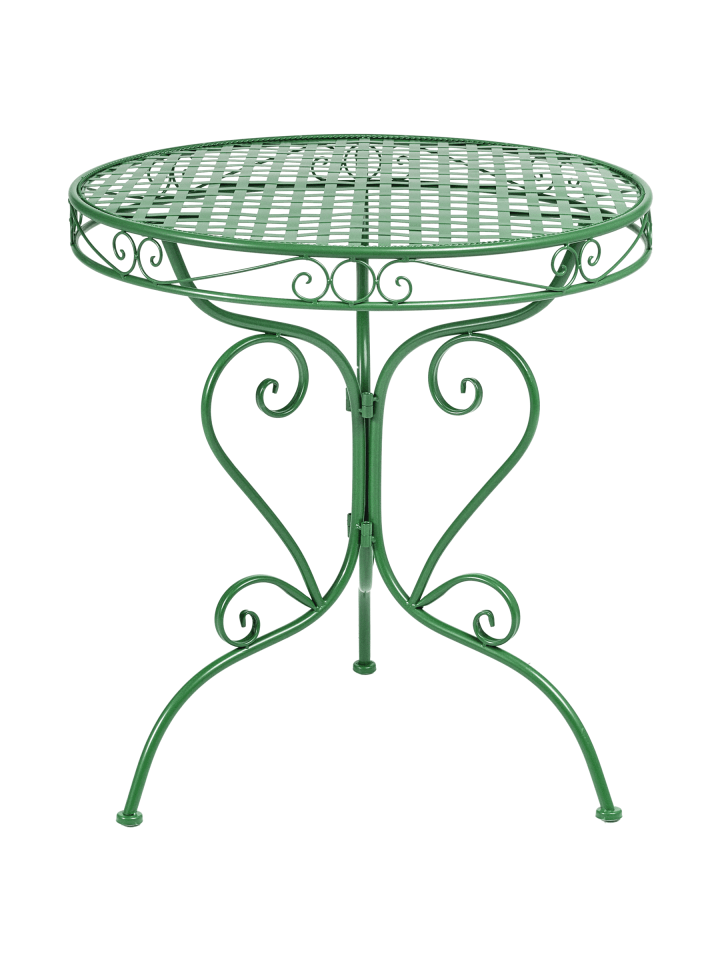Runder Tisch ALBINIA in Grün - (W) 70 x (H) 74 x (L) 70 cm