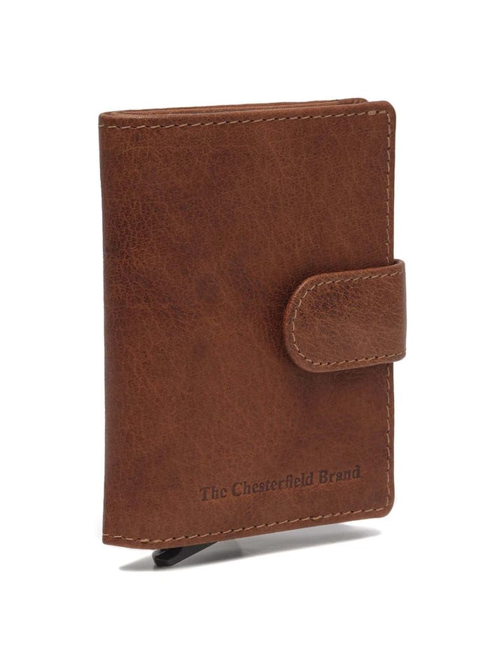 Prague - Kreditkartenetui 6cc 10 cm RFID (light grey) in cognac