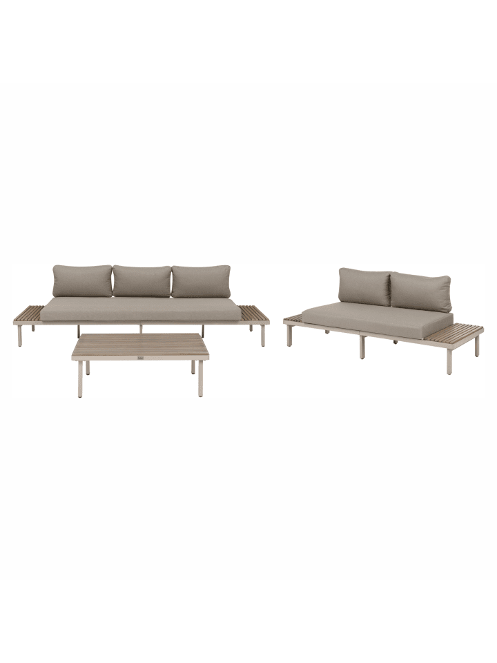 10-tlg Sitzgruppe FIVIZZANO in Beige/Braun