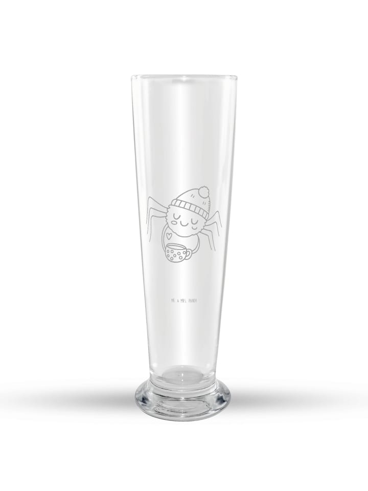 Bierglas Spinne Agathe Kaffee ohne Spruch in Transparent