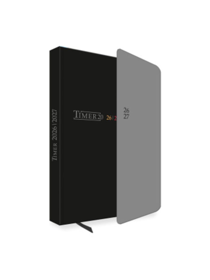 Kalender - TRÖTSCH - Schülerkalender mit Klappe Black 26/27
