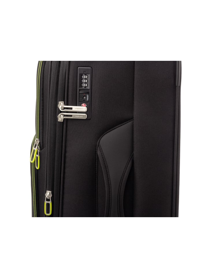 Koffer Gr. M Reisegepäck T27-F Spinner 65er mit Dehnfalte in multicolor/black